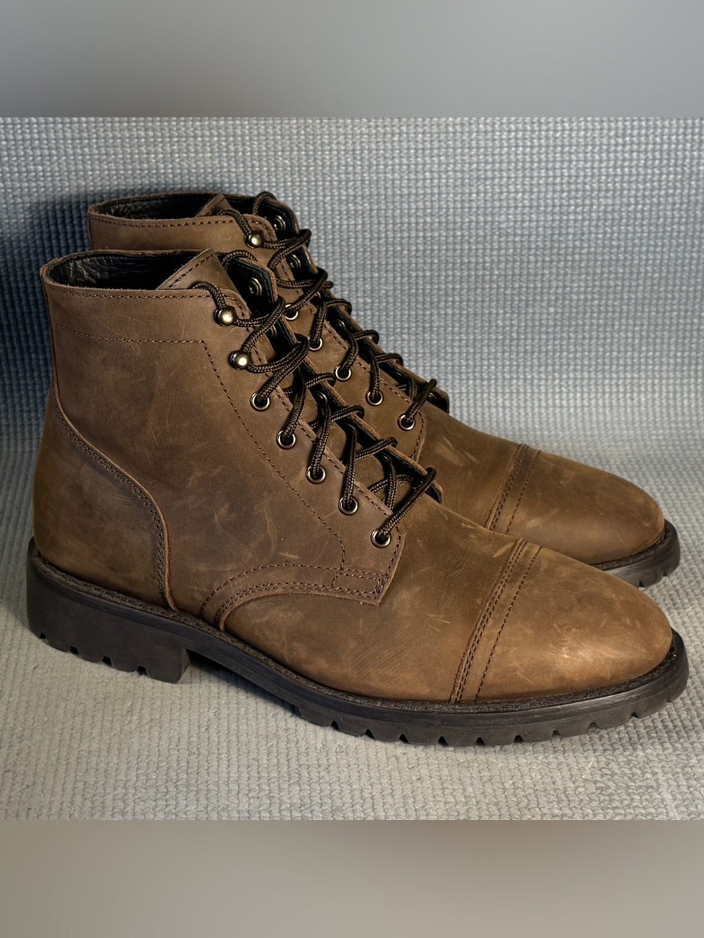 Thursday Boot Co Men’s Captain Everyday Brown Handcrafted Leather Boots Size 11 - Picture 2 of 9